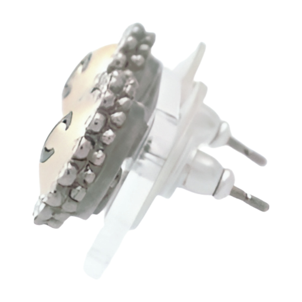 Chanel Coco Mark Pearl and Rhinestone Stud Earrings - Silver - Picture 3 of 6
